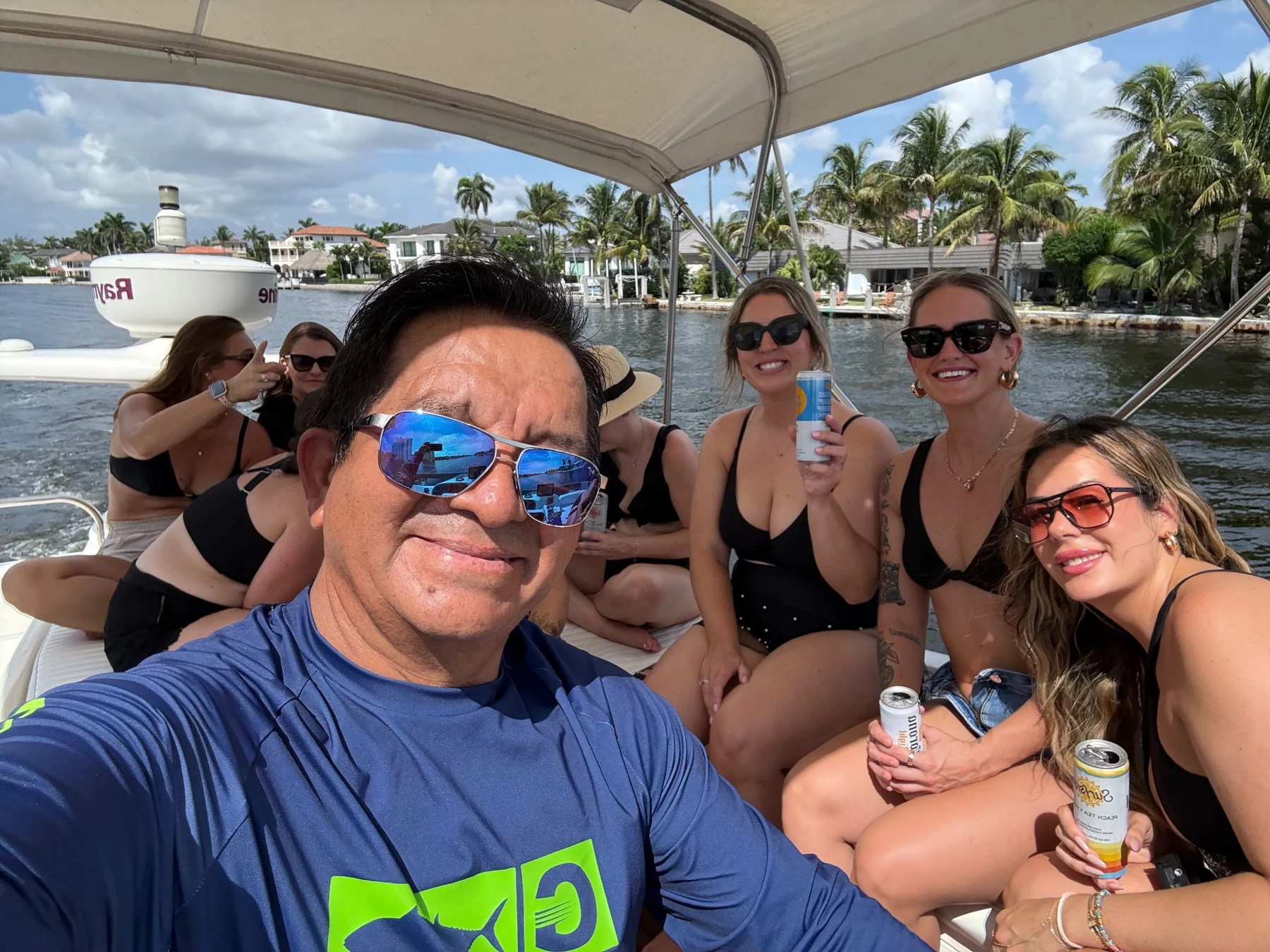 Guests enjoying a private outing aboard a Tourism Joaquin yacht